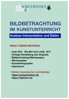 Vorschau - Arbeitsblätter - Joan Gris - Einer der 4 Grossen des Kubismus - Deckblatt