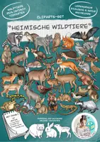 Vorschau - Mal- und Bastelvorlagen - Cliparts-Set "Heimische Wildtiere" / Waldtiere - Deckblatt
