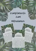 Vorschau - Arbeitsblätter - Komplimente zum Mitnehmen - Verschenke warme Worte und versüße deinen Mitmenschen den Tag! - Deckblatt