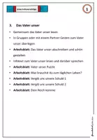 Vorschau - Stundenentwürfe - Das Vater unser - Gebete in der Grundschule - Seite 1