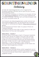 Vorschau - Mal- und Bastelvorlagen - BOHO - Geburtstagskalender (Regenbogen/Pastellfarben) - Bastelvorlagen - Seite 1