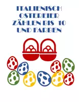 Vorschau - Arbeitsblätter - Italienisch lernen - Ostern - Zahlen 10 und Farben -A1 - Deckblatt