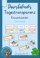 Vorschau - Poster - Kalender Tafelkalender Fuchsklasse Druckschrift Dauerkalender - Deckblatt