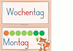 Vorschau - Poster - Kalender Tafelkalender Fuchsklasse Druckschrift Dauerkalender - Seite 1
