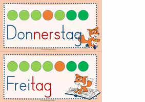 Vorschau - Poster - Kalender Tafelkalender Fuchsklasse Druckschrift Dauerkalender - Seite 3