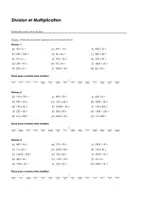 Aperçu - Feuilles d'exercices - Exercices avec mot solution - Mathématiques - thèmes divers - Page de couverture