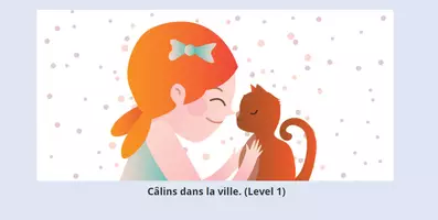 Vorschau - Arbeitsblätter - Câlins dans la ville (Level 1) Französisch mit Aufgaben - Deckblatt