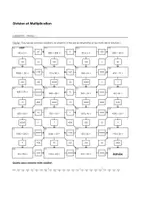 Aperçu - Feuilles d'exercices - Arithmétique mentale - Multiplication et Division - Labyrinthe - (Niveau 1, Niveau 2, Niveau 3) - Page de couverture