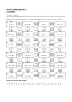 Aperçu - Feuilles d'exercices - Arithmétique mentale - Multiplication et Division - Labyrinthe - (Niveau 1, Niveau 2, Niveau 3) - Page 1