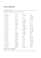 Aperçu - Feuilles d'exercices - Arithmétique mentale - Multiplication et Division - Choix multiple (Niveau 1, Niveau 2, Niveau 3) - Page 2
