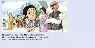 Vorschau - Arbeitsblätter - Le Premier Jour d'Ecole de Rani. Französisch,Bildgeschichte - Seite 3