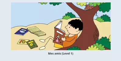 Vorschau - Arbeitsblätter - Mes amis (Level 1)-Französisch, Bildgeschichte/Aufgabe - Deckblatt