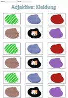 Aperçu - Cartes / Images - Symboles pour le cahier de vocabulaire "Adjektive Kleidung beschreiben" Allemand - Page 2