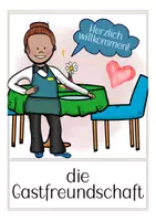 Vorschau - Präsentationen/Tafelbilder - im Restaurant Bildkarten Deutsch / DAZ - Seite 1