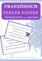 Vorschau - Aufgabenkarten - Französisch: Fehler finden - Übungskarten - Deckblatt