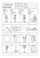 Aperçu - Feuilles d'exercices - im Restaurant / essen gehen Arbeitsblätter Wortschatz Deutsch / Allemand - Page 3