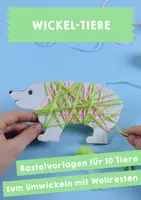 Vorschau - Mal- und Bastelvorlagen - Wickel-Tiere Bastelvorlagen - Deckblatt