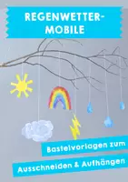Vorschau - Mal- und Bastelvorlagen - Regenwetter-Mobile - Deckblatt