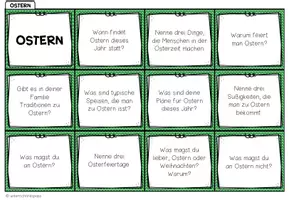 Vorschau - Fördermaterial/Inklusion - Ostern und Osterfest – Gesprächskarten und Sprechanlässe | Plauderkärtchen - Seite 1