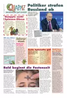 Vorschau - Text - QUAPPIZ-Kindernachrichten, Ausgabe 24.02.2022 - Deckblatt