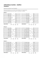 Aperçu - Feuilles d'exercices - Arithmétique mentale - Addition - Exercices d'association avec des lignes - Page 1