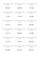 Aperçu - Cartes d'exercices - Arithmétique mentale - Addition - Fiches - Page de couverture