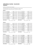 Aperçu - Jeux - Arithmétique mentale - Soustraction - Exercices d'association avec des lignes - Page 1