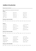 Aperçu - Feuilles d'exercices - Arithmétique mentale - Addition et Soustraction - Exercices avec mot solution - Page de couverture