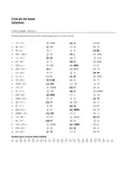 Aperçu - Feuilles d'exercices - Arithmétique mentale - Calculs de base - Choix multiple (Niveau 1, Niveau 2, Niveau 3) - Page 1
