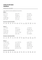 Aperçu - Feuilles d'exercices - Arithmétique mentale - Calculs de base - Exercices avec mot solution - Page 1