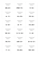 Aperçu - Fiches - Arithmétique mentale - Calculs de base - Fiches - Page 2