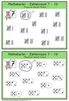 Vorschau - Fördermaterial/Inklusion - Mathe-Kartei: Zahlenraum 7 bis 10 (Inklusion, Sonderpädagogik) - Seite 1