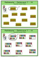 Vorschau - Fördermaterial/Inklusion - Mathe-Kartei: Zahlenraum 7 bis 10 (Inklusion, Sonderpädagogik) - Seite 3