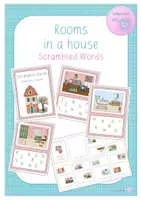 Vorschau - Arbeitsblätter - Rooms in a house - Scrambled Words - Deckblatt