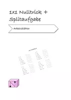 Vorschau - Arbeitsblätter - 1x1 Nulltrick + Splitaufgabe Division - Seite 1