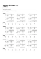 Aperçu - Feuilles d'exercices - Additionner et soustraire des nombres décimaux - Exercices avec solutions - Page 1