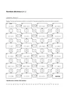 Aperçu - Feuilles d'exercices - Additionner et soustraire des nombres décimaux - Labyrinthe - (Niveau 1, Niveau 2, Niveau 3) - Page 2