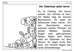 Vorschau - Arbeitsblätter - Lesen und weitermalen Frühling Ostern - Seite 2
