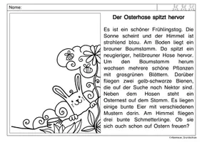 Vorschau - Arbeitsblätter - Lesen und weitermalen Frühling Ostern - Seite 3