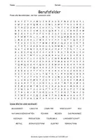 Aperçu - Feuilles d'exercices - Suchsel Berufsfelder "Jeu de recherche" allemand - Page de couverture