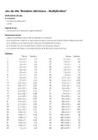 Aperçu - Jeux - Nombres décimaux - Multiplication - Jeu de dés - Page de couverture