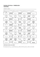 Aperçu - Feuilles d'exercices - Nombres décimaux - Multiplication - Labyrinthe - (Niveau 1, Niveau 2, Niveau 3) - Page 1