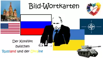 Vorschau - Bildkarten - Ein Konflikt zwischen Russland und der Ukraine: 18 Bild-Wortkarten - Seite 1