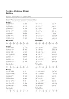Aperçu - Feuilles d'exercices - Nombres décimaux - Exercices d'association avec les mots solution - Page 1