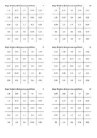Aperçu - Feuilles d'exercices - Nombres décimaux avec parenthèses - Bingo - Page 1