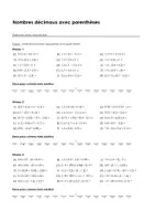 Aperçu - Feuilles d'exercices - Exercices avec mot solution - Mathématiques - thèmes divers - Page 1