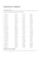 Aperçu - Feuilles d'exercices - Nombres décimaux - Multiplication - Choix multiple (Niveau 1, Niveau 2, Niveau 3) - Page de couverture