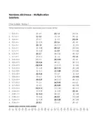 Aperçu - Feuilles d'exercices - Nombres décimaux - Multiplication - Choix multiple (Niveau 1, Niveau 2, Niveau 3) - Page 1