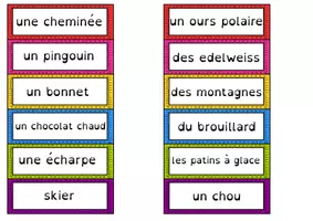 Aperçu - Feuilles d'exercices - Mur de mots : vocabulaire de l'hiver - Page 2