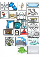 Aperçu - Feuilles d'exercices - Mur de mots : vocabulaire de l'hiver - Page de couverture
